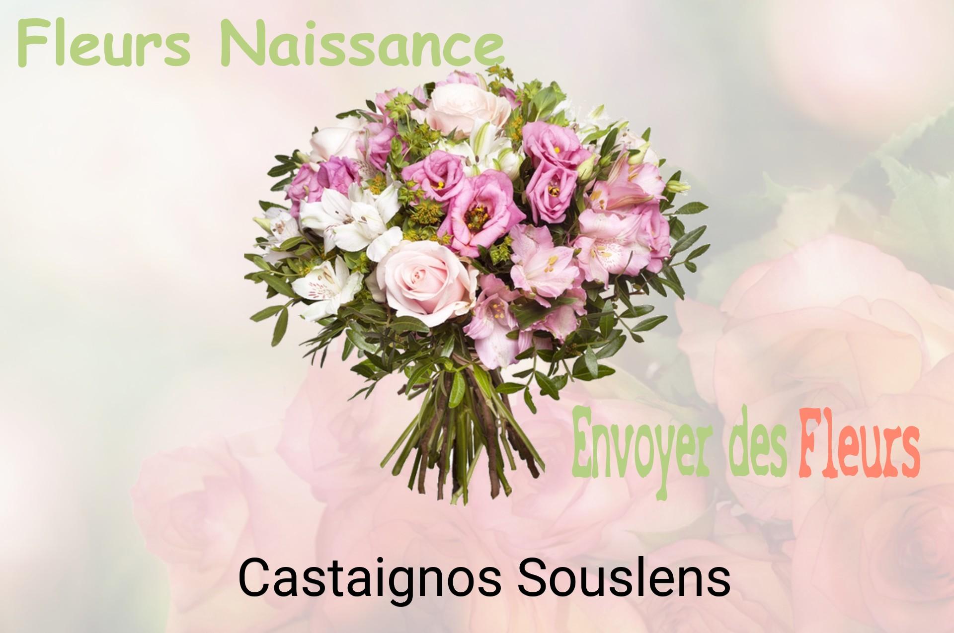 Bouquet de fleurs de naissance livré à Castaignos-Souslens